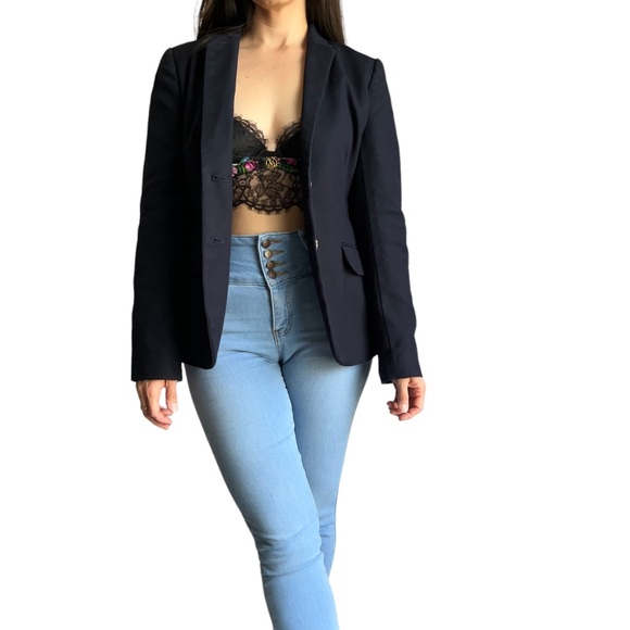 J. Crew Women's Navy Blue Blazer/Suit Jacket, Double button, Cotton, Size 4 - Picture 15 of 15